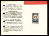 1972 Romania, Semicentenarul UTC LP 786, pliant filatelic de prezentare