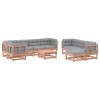 Set mobilier de gradina cu perne, 10 piese, lemn masiv douglas