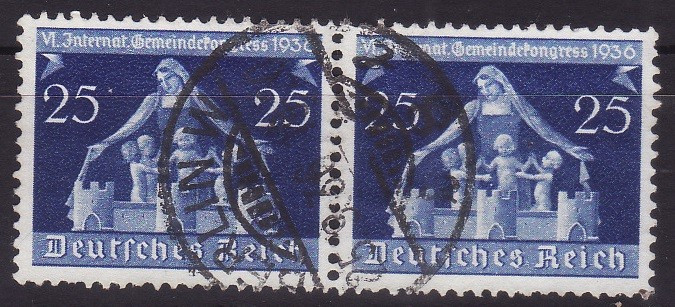 Germania-Recih 1936 - Congres pereche(face parte dintr-o serie)stampilat(z)