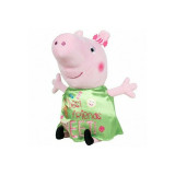 Cumpara ieftin Play by Play - Jucarie din plus 17 cm, Cu rochie din satin Peppa Pig, Verde