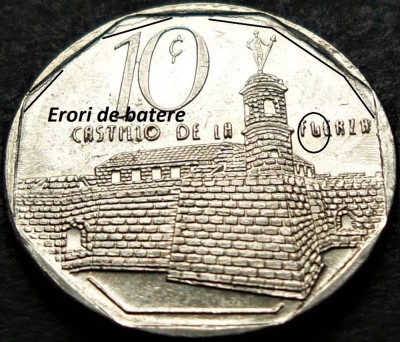 Moneda exotica 10 CENTAVOS - CUBA, anul 1996 * cod 619 B - EXFOLIERE MATERIAL foto