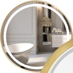 Oglindă LED 70cm MMJ Gold