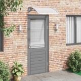 VidaXL Copertină de ușă, gri și transparent, 80x75 cm, policarbonat