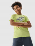 Tricou cu imprimeu pentru băieți - verde, 4F Sportswear