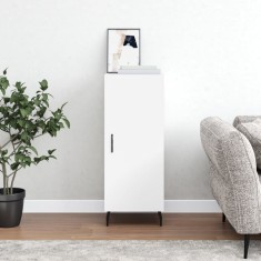 vidaXL Servantă, alb, 34,5x34x90 cm, lemn compozit 828556