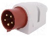 Conector alimentare AC, IEC 60309, IP44, 32A, 400V AC, 5 pini, PAWBOL - B.1089