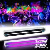 Corp Neon Dublu UV Blacklight 2x18W ProCart - Detector Analiza, Club, Discoteca - Include Lampi - 36W/72W