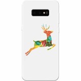 Husa silicon pentru Samsung Galaxy S10 Lite, Colorful Reindeer Jump Illustration