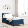VidaXL Pat cu arcuri cu saltea albastru 80 x 200 cm țesătură 3342246