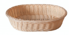 Cos oval prezentare si expunere patiserie, cofetarie rezistent la apa, 48 x 35 x 10 cm culoare natural, 014025 foto