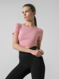 Tricou de antrenament crop top cu uscare rapidă pentru femei, 4F Sportswear