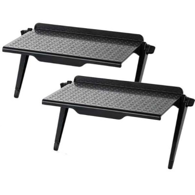 Set 2 buc, Raft Reglabil de Depozitare pentru TV sau Monitoare LCD, Maxim 4 Kg, 30 x 11 x 3 cm, Negru foto