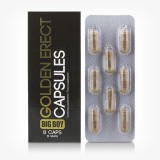 Capsule Big Boy Golden Erect, pentru erectie puternica, libido, energie si rezistenta sexuala, 8 buc