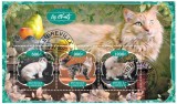 Timbre Gabon 2020, Fauna &amp; Pisici, Set Complet Colita + Bloc, Colectie