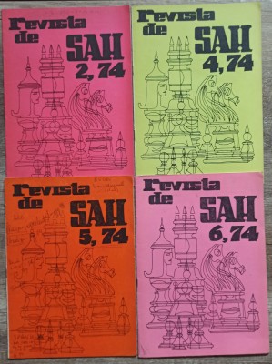 Revista de Sah, 4 numere din 1974 foto