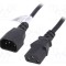 Cablu AKYGA 3x0,75mm&sup2; IEC C13 mamă - IEC C14 tată, 3m, negru, 10A