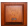 Intrerupator simplu, cu indicator luminos, Mono Electric Larissa, incastrat, rama inclusa, cires
