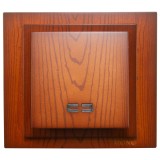 Intrerupator simplu, cu indicator luminos, Mono Electric Larissa, incastrat, rama inclusa, cires