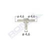 Conector Furtun Teu Universal 4.6mm Alb - Set 10 Bucăți