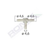 Conector Furtun Teu Universal 4.6Mm - Alb Set 10 Buc 134104 B21101-RMX