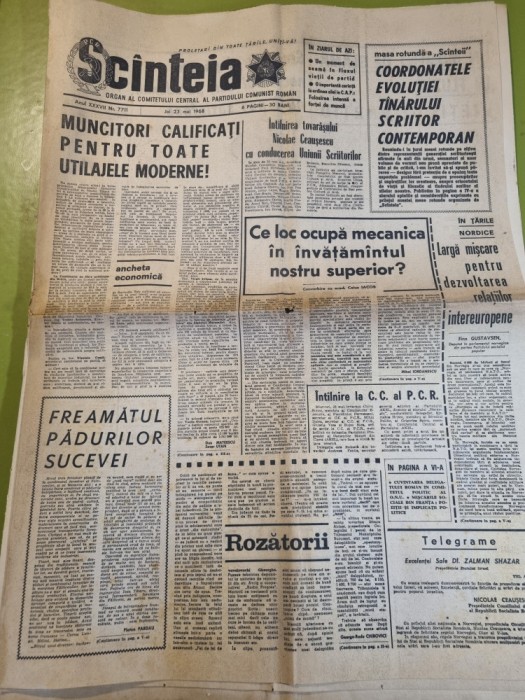 scanteia 23 mai 1968-art. padurile sucevei