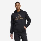 Hanorac Fitness ADIDAS Negru cu imprimeu Bărbați