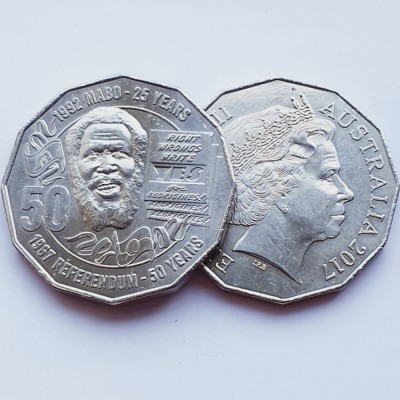 3233 Australia 50 cents 2017 Mabo Decision &amp;amp; 1967 Referendum aunc-UNC foto