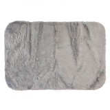 Covor Decorativ Imitatie Blana, Gri, 120x80 cm, Antiderapant