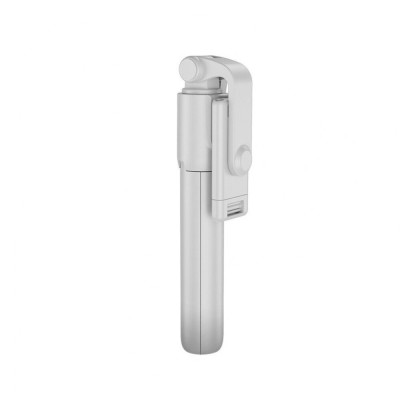 Selfie stick 3 in 1, brat extensibil, trepied, telecomanda bluetooth, rotire 360 grade - Alb foto