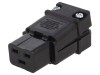 Conector Alimentare AC SCHURTER C19 Mama, 20A 250V AC, Montare Cablu, Negru