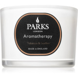 Parks London Aromatherapy Tobacco &amp; Leather lum&acirc;nare parfumată 80 g