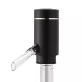 Aerator si dispenser electric pentru vin, din plastic, cu incarcare USB, instalare si folosire usoara, din ABS, negru