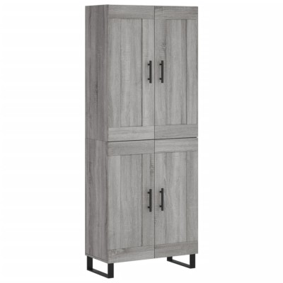 Dulap inalt, gri sonoma, 69,5x34x180 cm, lemn compozit foto
