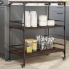 Gossi carucior de bucatarie, stejar maro100,5x50x105cm lemn prelucrat