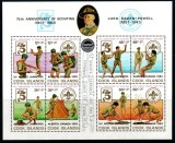 Insulele Cook 1983 - Cercetași, Baden-Powell, supratipar, minicoala neuzata
