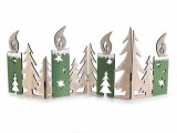 Cumpara ieftin Decoratiune Craciun lemn verde natur 60x22.5 cm