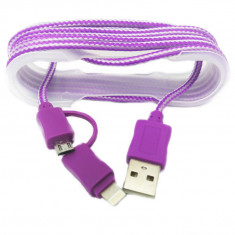Cablu De Date MRG M-171, 2 In 1, Iphone 5/6 + Micro USB, Mov C171