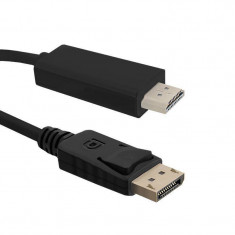 Cablu Qoltec DisplayPort v1.1 Male - HDMI Male 1080p 1m negru foto