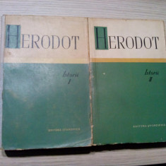 HERODOT - ISTORII - 2 Volume - Editura Stiintifica, 1961, 546+629 p.+ harta