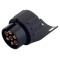 Adaptor priza pentru remorca auto, plastic, negru, 7/13 pini, CarFace