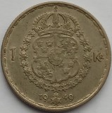 1 Krone 1949 Gustav V., 1907 - 1950&nbsp;