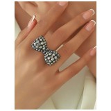 Cumpara ieftin Inel Ajustabil cu Fundita si Strasuri Bowknot - 946259