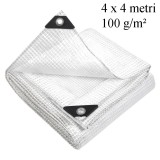 Prelata impermeabila 4x4 m, protectie UV+, 100 g/mp, inele metalice
