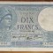 Franta - bancnota de colectie istorica - 10 franci / francs 1939 - tiparita imediat dupa intrarea Frantei in WW2 - stare buna !