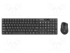 Kit birou negru wireless NATEC USB A US layout 10m