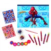 Set Desen Spiderman Gentuta Creatie Artgreco, 6 Creioane, Acuarele, Pensula, Sabloane, Abtibilduri, Joc Educativ Arta, 3 Ani+