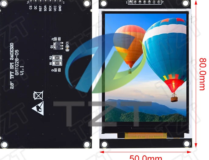 Ecran display LCD TFT OLED 2.8 inch IC ST7789V 240x320 Dot-Matrix SPI