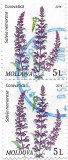 Moldova (6) - Flora - Flori salbatice, 2016 - 5 L, obliterata, Stampilat