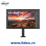 Monitor LED LG UltraFine Ergo 32UN880K-B, 31.5", UHD (3840x2160), 60Hz, 5ms (GtG), HDR 10, Anti-Flicker, Super Resolution+, Dynamic Action Sync, Black