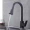 Baterie Bucatarie cu Dus Extractibil, Alama Sanitara, Negru, OD/2040 ModernLight Concept